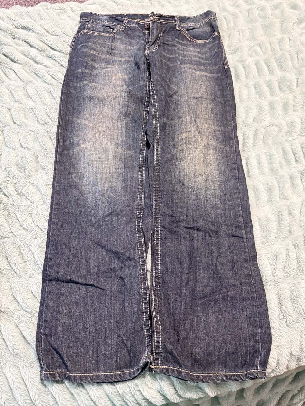 T.K. Axel Treadwell Relaxed Straight Jeans W34 L32 Blue Denim